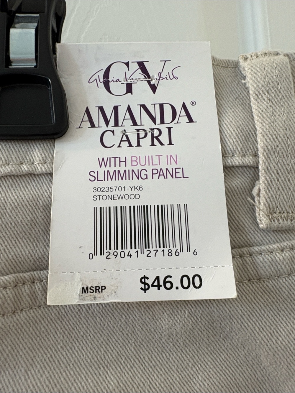 Gloria Vanderbilt Classic Amanda Capri All Around Slimming Effect Size 16 - Picture 4 of 7